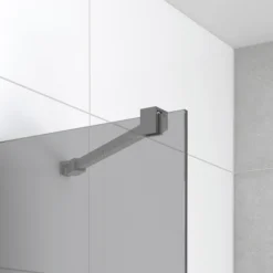 Diamond Inloopdouche | 90 Cm Zwart Rookglas Vaste Wand -Badkamer Verkoop diamond inloopdouche 90 cm zwart rookglas vaste wand ida09211mb 2