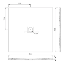 Douchebak 100x100cm Vierkant Mineraalmarmer Zwart -Badkamer Verkoop douchebak 100x100cm vierkant mineraalmarmer zwart dbls1010b rb 4