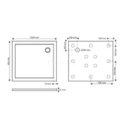 Douchebak 100x90cm Rechthoek SMC Hoogglans Wit -Badkamer Verkoop douchebak 100x90cm rechthoek smc hoogglans wit dbsr1009 2