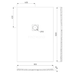 Douchebak 120x80cm Rechthoek Mineraalmarmer Grijs -Badkamer Verkoop douchebak 120x80cm rechthoek mineraalmarmer grijs dblr1208dg rdg 4