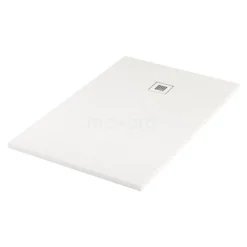 Douchebak 140x80cm Rechthoek Mineraalmarmer Wit