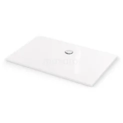 Douchebak 140x90cm Rechthoek Mineraalmarmer Hoogglans Wit