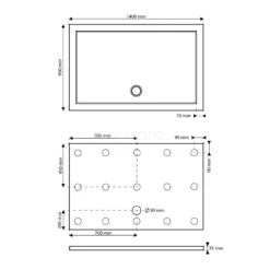 Douchebak 140x90cm Rechthoek SMC Hoogglans Wit -Badkamer Verkoop douchebak 140x90cm rechthoek smc hoogglans wit dbsr1409 2