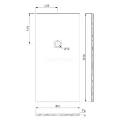 Douchebak 160x80cm Rechthoek Mineraalmarmer Grijs -Badkamer Verkoop douchebak 160x80cm rechthoek mineraalmarmer grijs dblr1608dg rdg 4