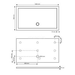 Douchebak 160x90cm Rechthoek Acryl Hoogglans Wit -Badkamer Verkoop douchebak 160x90cm rechthoek acryl hoogglans wit dbar1609g 4