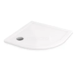 Douchebak 90x90cm Kwartrond Acryl Hoogglans Wit