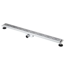 Douchegoot Met Flensrand 100cm Gestreept Rooster Rvs