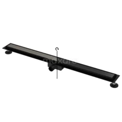 Douchegoot Met Flensrand 100cm Tegel- En Plaatrooster Zwart