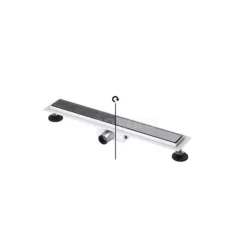 Douchegoot Met Flensrand 60cm Tegel- En Plaatrooster Rvs