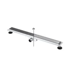 Douchegoot Met Flensrand 80cm Tegel- En Plaatrooster Rvs