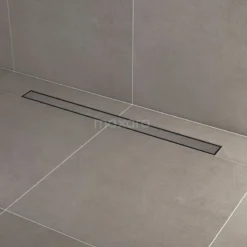 Douchegoot Met Flensrand 90cm Tegel- En Plaatrooster Zwart -Badkamer Verkoop douchegoot met flensrand 90cm tegel en plaatrooster zwart dfg02 0900mb 2