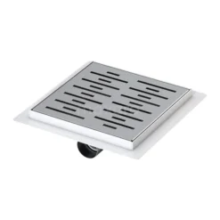 Doucheput Met Flensrand 20cm Gestreept Rooster Rvs