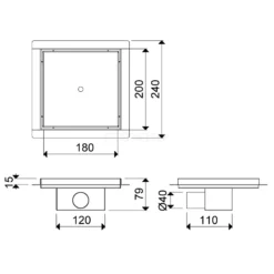 Doucheput Met Flensrand 20cm Tegel- En Plaatrooster Rvs -Badkamer Verkoop doucheput met flensrand 20cm tegel en plaatrooster rvs dsg02 200n 5