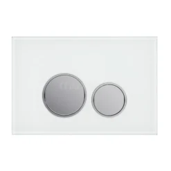 Flush Bedieningspaneel Toilet | Wit Met Chroom Glans