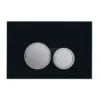 Flush Bedieningspaneel Toilet | Zwart Met Chroom Glans