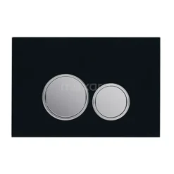 Flush Bedieningspaneel Toilet | Zwart Met Chroom Glans