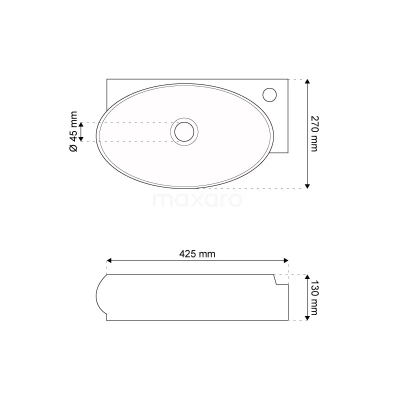 Fonteintje WC Clasico Keramiek Wit Kraangat Rechts Met Overloop 3 Fonteintje WC Clasico Keramiek Wit Kraangat Rechts Met Overloop - Afbeelding 3