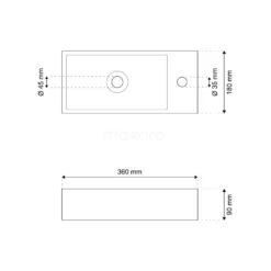 Fonteintje WC Novanta Natuursteen Blue Stone Kraangat Rechts -Badkamer Verkoop fonteintje wc novanta natuursteen blue stone kraangat rechts n118 1016 2