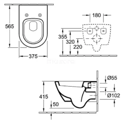 Hangend Toilet Villeroy En Boch Subway 2.0 Spoelrand Wit -Badkamer Verkoop hangend toilet villeroy en boch subway 2.0 spoelrand wit 911010523 2