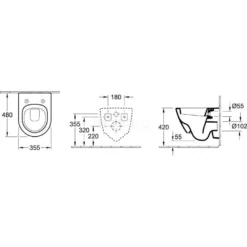 Hangend Toilet Villeroy En Boch Subway 2.0 Spoelrand Wit Verkort Toilet -Badkamer Verkoop hangend toilet villeroy en boch subway 2.0 spoelrand wit verkort toilet 911010505 2