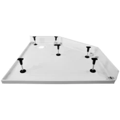 Hoge Douchebak 100x100cm Vijfhoek Acryl Hoogglans Wit -Badkamer Verkoop hoge douchebak 100x100cm vijfhoek acryl hoogglans wit dbap1010 h 4