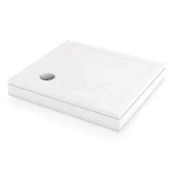 Hoge Douchebak 100x90cm Rechthoek Acryl Hoogglans Wit