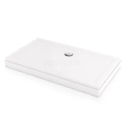 Hoge Douchebak 140x90cm Rechthoek Acryl Hoogglans Wit