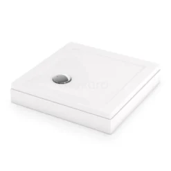 Hoge Douchebak 70x70cm Vierkant Acryl Hoogglans Wit