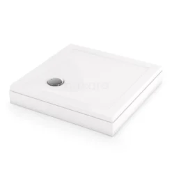 Hoge Douchebak 80x80cm Vierkant Acryl Hoogglans Wit