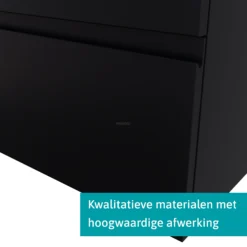 Modulo Badkamermeubel Met Wastafel | 100 Cm Mat Zwart Greeploos Front Mineraalmarmer Laag Zwevend -Badkamer Verkoop modulo badkamermeubel met wastafel 100 cm mat zwart greeploos front mineraalmarmer laag zwevend bmw32 00007 2