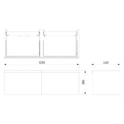 Modulo Badkamermeubel Met Wastafel | 120 Cm Eiken Greeploos Front Natuursteen 2 Lades Naast Elkaar -Badkamer Verkoop modulo badkamermeubel met wastafel 120 cm eiken greeploos front natuursteen 2 lades naast elkaar bmw12 00960 3