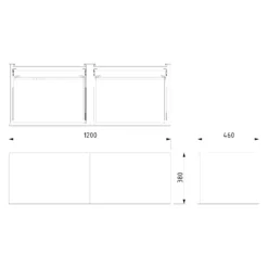Modulo Badkamermeubel Met Wastafel | 120 Cm Lichtgrijs Eiken Vlak Front Natuursteen 2 Lades Naast Elkaar -Badkamer Verkoop modulo badkamermeubel met wastafel 120 cm lichtgrijs eiken vlak front natuursteen 2 lades naast elkaar bmw12 00266 7