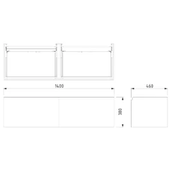Modulo Badkamermeubel Met Wastafel | 140 Cm Mat Wit Greeploos Front Mineraalmarmer 2 Lades Naast Elkaar -Badkamer Verkoop modulo badkamermeubel met wastafel 140 cm mat wit greeploos front mineraalmarmer 2 lades naast elkaar bmw12 00461 6