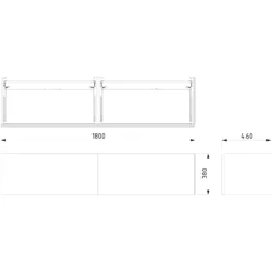 Modulo Badkamermeubel Met Wastafel | 180 Cm Middenbruin Eiken Greeploos Front Mineraalmarmer 2 Lades Naast Elkaar -Badkamer Verkoop modulo badkamermeubel met wastafel 180 cm middenbruin eiken greeploos front mineraalmarmer 2 lades naast elkaar bmw12 00828 4