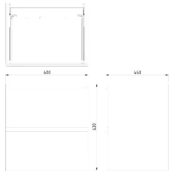 Modulo Badkamermeubel Met Wastafel | 60 Cm Donkergrijs Greeploos Front Solid Surface 2 Lades Onder Elkaar -Badkamer Verkoop modulo badkamermeubel met wastafel 60 cm donkergrijs greeploos front solid surface 2 lades onder elkaar bmw17 03194 4