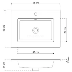 Modulo Badkamermeubel Met Wastafel | 60 Cm Eiken Kader Front Keramiek 1 Lade -Badkamer Verkoop modulo badkamermeubel met wastafel 60 cm eiken kader front keramiek 1 lade bmw11 00525 5