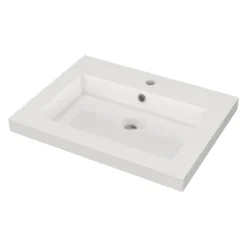 Modulo Badkamermeubel Met Wastafel | 60 Cm Middengrijs Vlak Front Mineraalmarmer 1 Lade -Badkamer Verkoop modulo badkamermeubel met wastafel 60 cm middengrijs vlak front mineraalmarmer 1 lade bmw11 00350 2