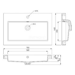 Modulo Badkamermeubel Met Wastafel | 70 Cm Lichtbruin Eiken Vlak Front Mineraalmarmer 1 Lade -Badkamer Verkoop modulo badkamermeubel met wastafel 70 cm lichtbruin eiken vlak front mineraalmarmer 1 lade bmw11 00764 5