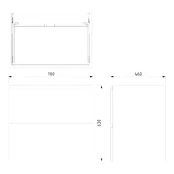 Modulo Badkamermeubel Met Wastafel | 70 Cm Mat Zwart Greeploos Front Mineraalmarmer 2 Lades Onder Elkaar -Badkamer Verkoop modulo badkamermeubel met wastafel 70 cm mat zwart greeploos front mineraalmarmer 2 lades onder elkaar bmw17 01841 6