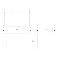 Modulo Badkamermeubel Met Wastafel | 70 Cm Middengrijs Lamel Front Mineraalmarmer 1 Lade -Badkamer Verkoop modulo badkamermeubel met wastafel 70 cm middengrijs lamel front mineraalmarmer 1 lade bmw11 00656 6