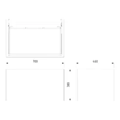 Modulo Badkamermeubel Met Wastafel | 70 Cm Middengrijs Vlak Front Keramiek 1 Lade -Badkamer Verkoop modulo badkamermeubel met wastafel 70 cm middengrijs vlak front keramiek 1 lade bmw11 00646 6
