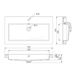 Modulo Badkamermeubel Met Wastafel | 80 Cm Donkerbruin Eiken Vlak Front Mineraalmarmer 2 Lades Onder Elkaar -Badkamer Verkoop modulo badkamermeubel met wastafel 80 cm donkerbruin eiken vlak front mineraalmarmer 2 lades onder elkaar bmw17 00420 5