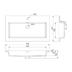 Modulo Badkamermeubel Met Wastafel | 80 Cm Eiken Greeploos Front Solid Surface 2 Lades Onder Elkaar -Badkamer Verkoop modulo badkamermeubel met wastafel 80 cm eiken greeploos front solid surface 2 lades onder elkaar bmw17 04423 5