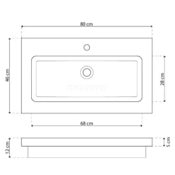 Modulo Badkamermeubel Met Wastafel | 80 Cm Middenbruin Eiken Kader Front Natuursteen 2 Lades Onder Elkaar -Badkamer Verkoop modulo badkamermeubel met wastafel 80 cm middenbruin eiken kader front natuursteen 2 lades onder elkaar bmw17 00405 6