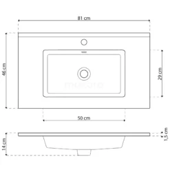 Modulo Badkamermeubel Met Wastafel | 80 Cm Taupe Greeploos Front Keramiek 2 Lades Onder Elkaar -Badkamer Verkoop modulo badkamermeubel met wastafel 80 cm taupe greeploos front keramiek 2 lades onder elkaar bmw17 03976 4