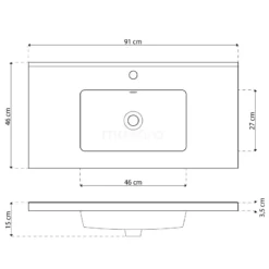 Modulo Badkamermeubel Met Wastafel | 90 Cm Mat Wit Greeploos Front Keramiek 2 Lades Onder Elkaar -Badkamer Verkoop modulo badkamermeubel met wastafel 90 cm mat wit greeploos front keramiek 2 lades onder elkaar bmw17 02106 5