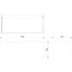 Modulo Plato Badkamermeubel Voor Waskom | 100 Cm Hoogglans Wit Greeploos Front Mat Zwart Blad 1 Lade -Badkamer Verkoop modulo plato badkamermeubel voor waskom 100 cm hoogglans wit greeploos front mat zwart blad 1 lade bmk11 00521 6
