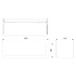 Modulo Plato Badkamermeubel Voor Waskom | 120 Cm Donkerbruin Eiken Kader Front Mat Zwart Blad 1 Lade -Badkamer Verkoop modulo plato badkamermeubel voor waskom 120 cm donkerbruin eiken kader front mat zwart blad 1 lade bmk11 01560 6