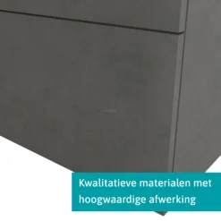 Modulo Plato Badkamermeubel Voor Waskom | 120 Cm Donkergrijs Beton Vlak Front Hoogglans Zwart Blad 1 Lade -Badkamer Verkoop modulo plato badkamermeubel voor waskom 120 cm donkergrijs beton vlak front hoogglans zwart blad 1 lade bmk11 01785 3