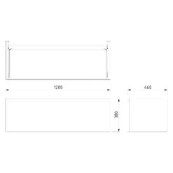 Modulo Plato Badkamermeubel Voor Waskom | 120 Cm Mat Wit Greeploos Front Donkergrijs Beton Blad 1 Lade -Badkamer Verkoop modulo plato badkamermeubel voor waskom 120 cm mat wit greeploos front donkergrijs beton blad 1 lade bmk11 00752 6